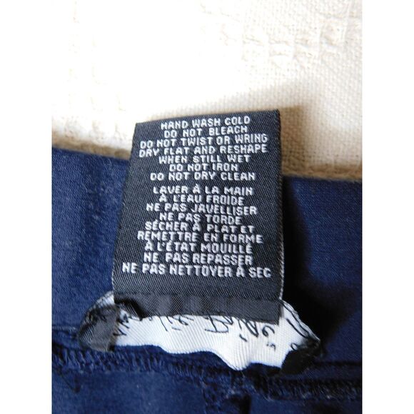 Charlie Paige Skinny Pants Sz. L Navy Knit Slacks Work Office - Picture 6 of 6